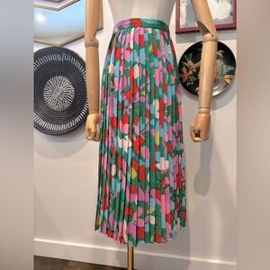 J Crew Pleated Midi Skirt